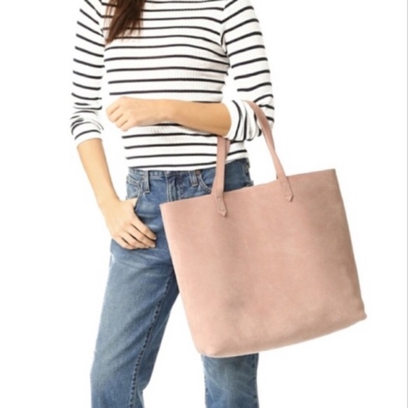Madewell Handbags - Madewell | Transport Tote in Dusty Clay Suede
